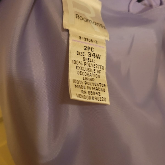 Roaman's Beautiful 2 pc Light Purple Chiffon Skirt Set size 34 W. Skirt … - Picture 7 of 8